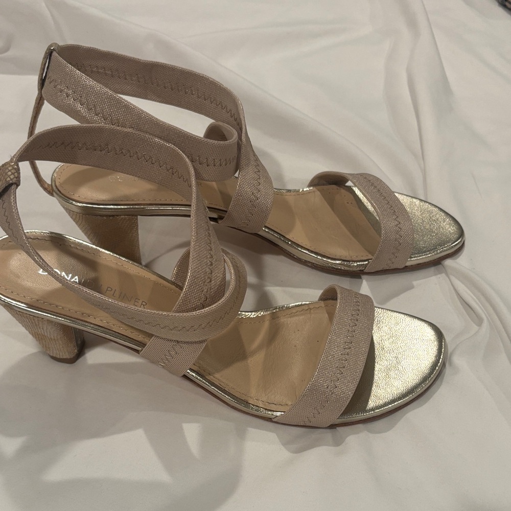 Donald J. Pliner Beige Strappy Sandals
